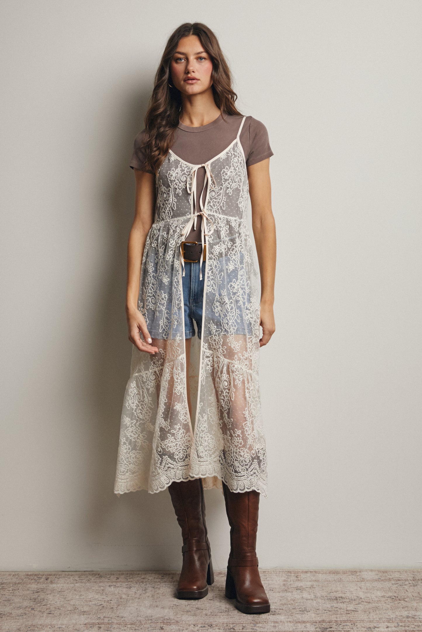 Prairie Lace Long Vest