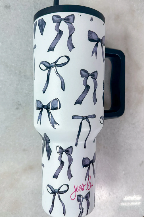 Bow it up - Black & White Tumbler