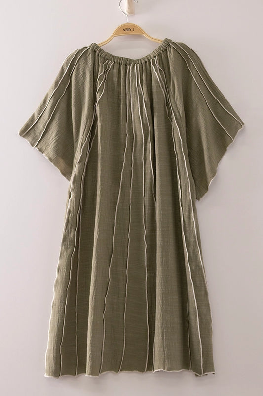 Olive Meadow Woven Mini Dress