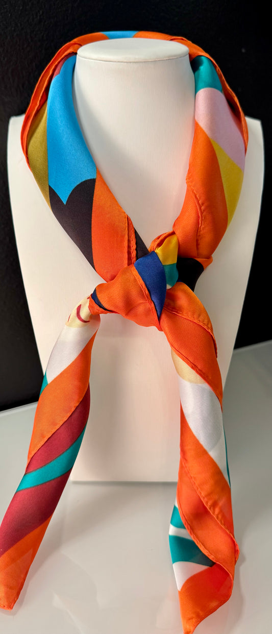 Sunburst Bloom Silky Scarf