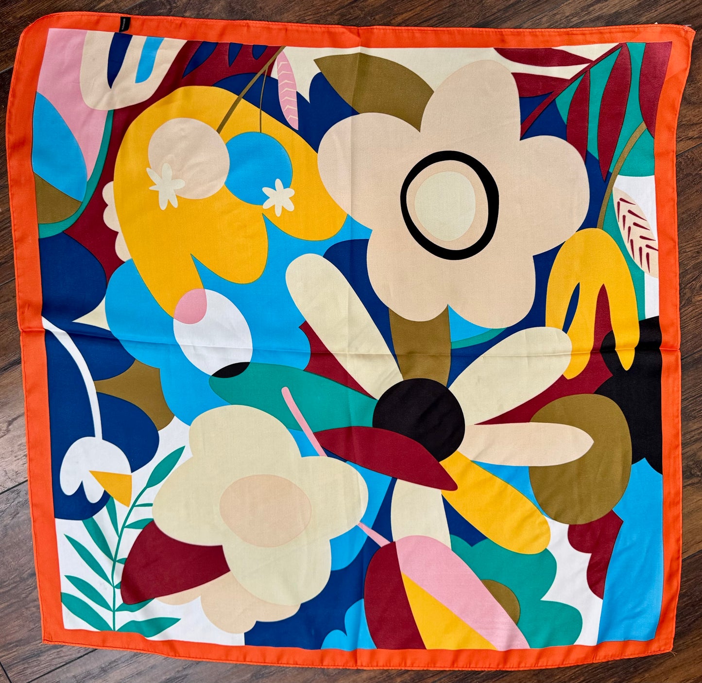 Sunburst Bloom Silky Scarf