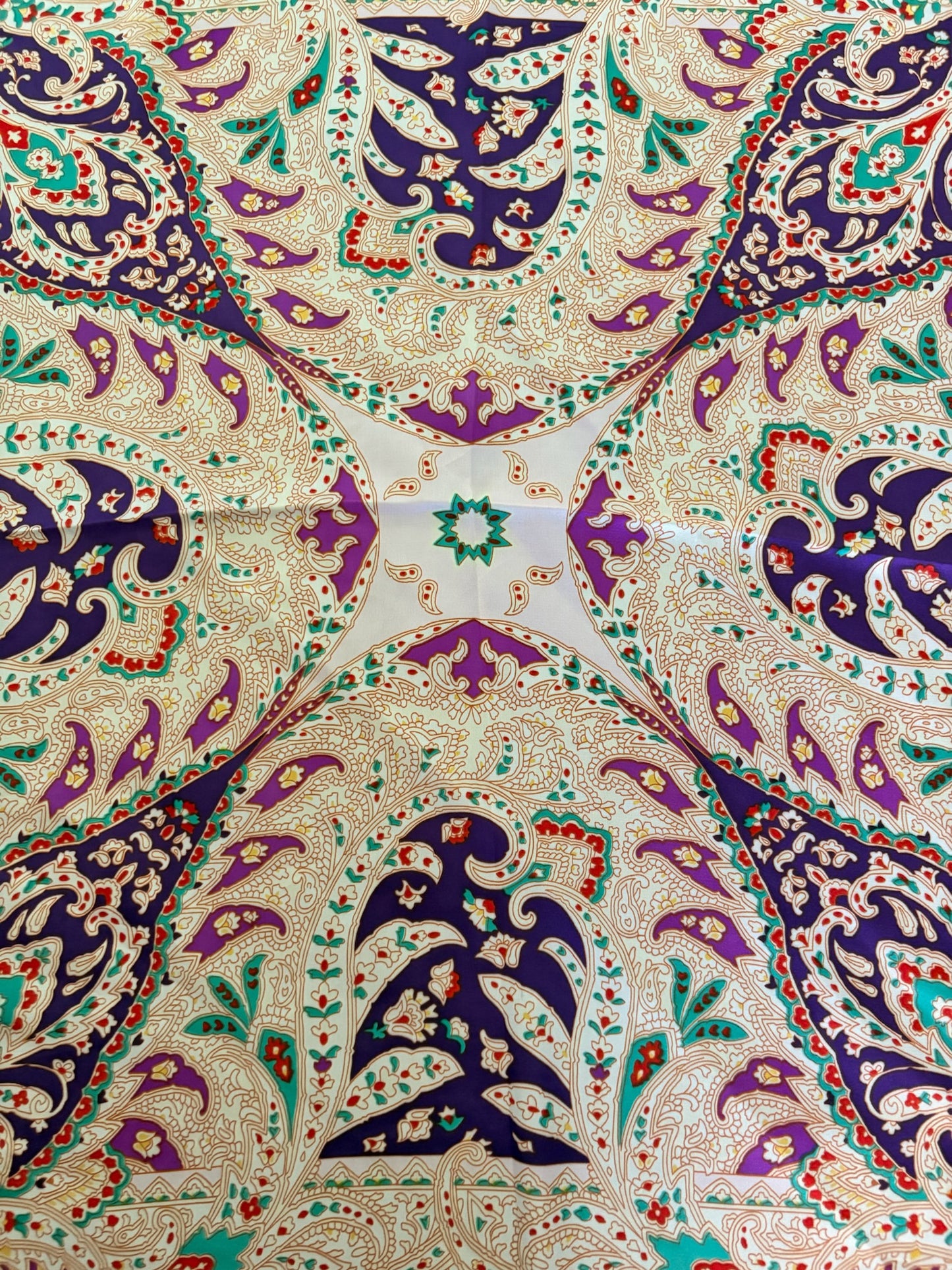 Pink Paisley Satin Scarf