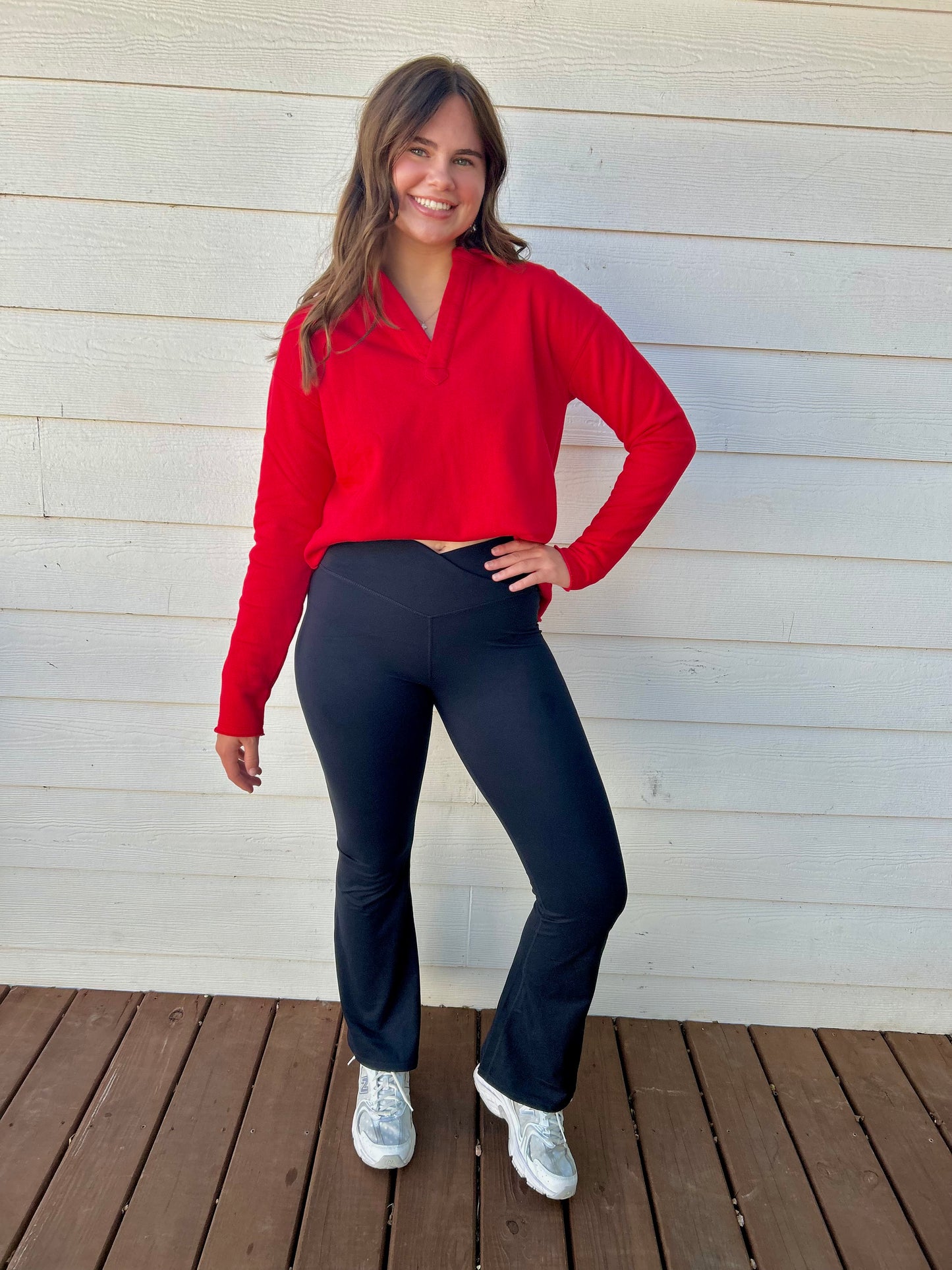 Venice Crossover Yoga Pants – Black