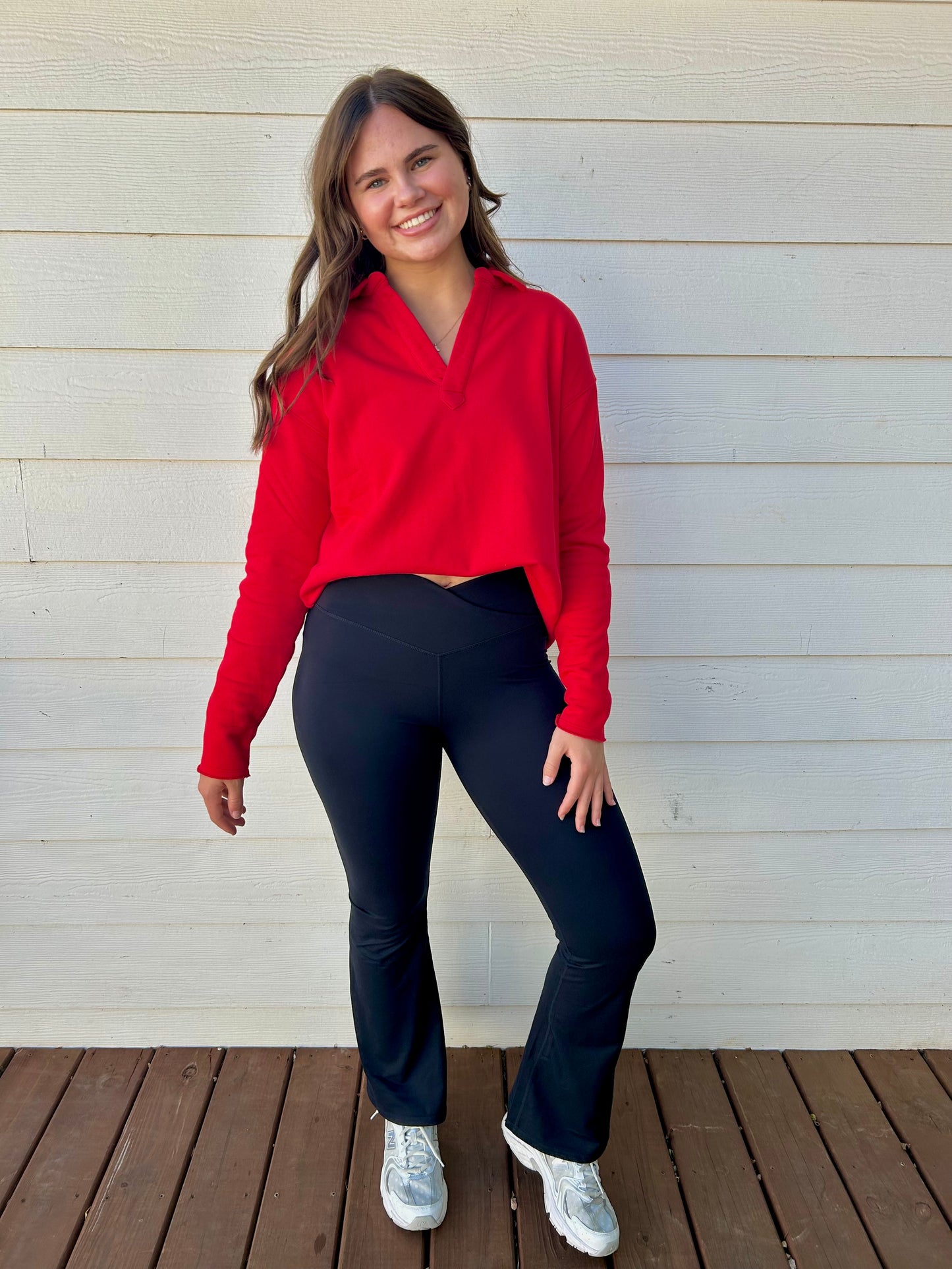 Venice Crossover Yoga Pants – Black