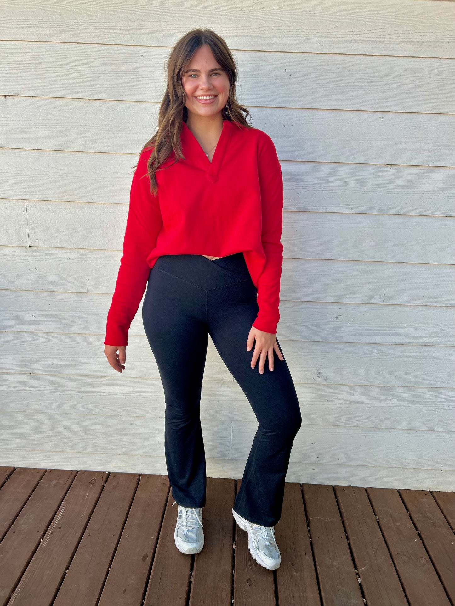 Venice Crossover Yoga Pants – Black