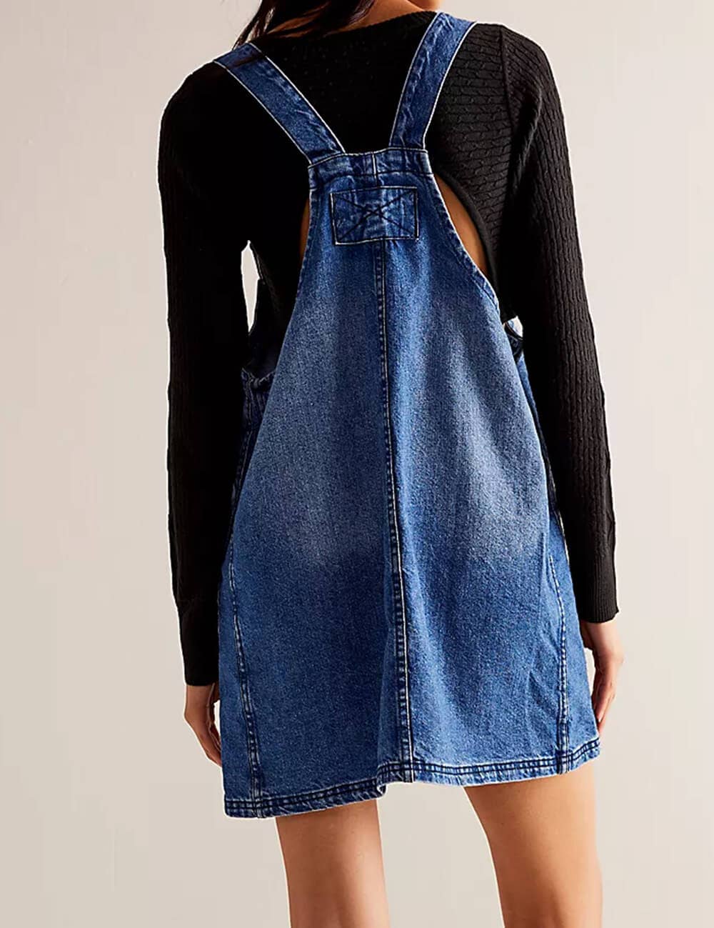 UrbanEase Denim Overall Mini Dress