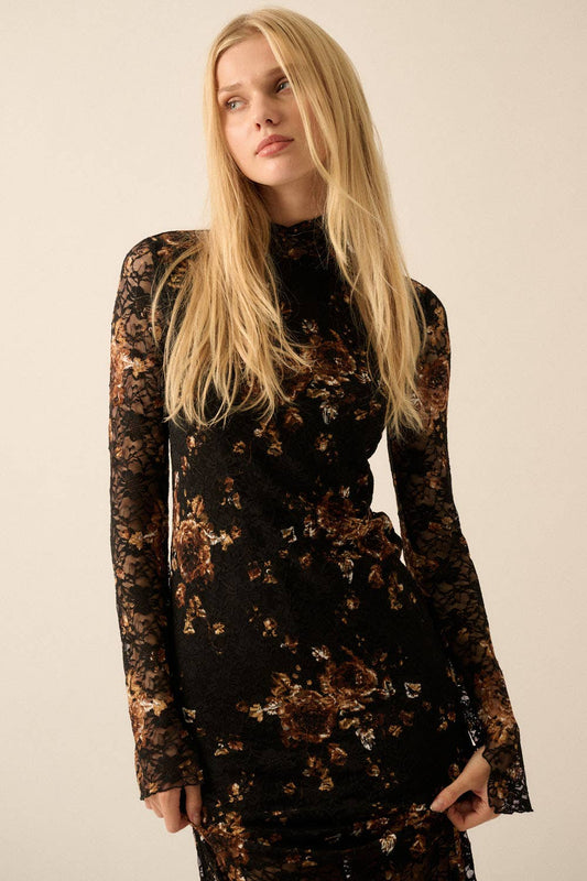 Ethereal Bloom Lace Midi Dress